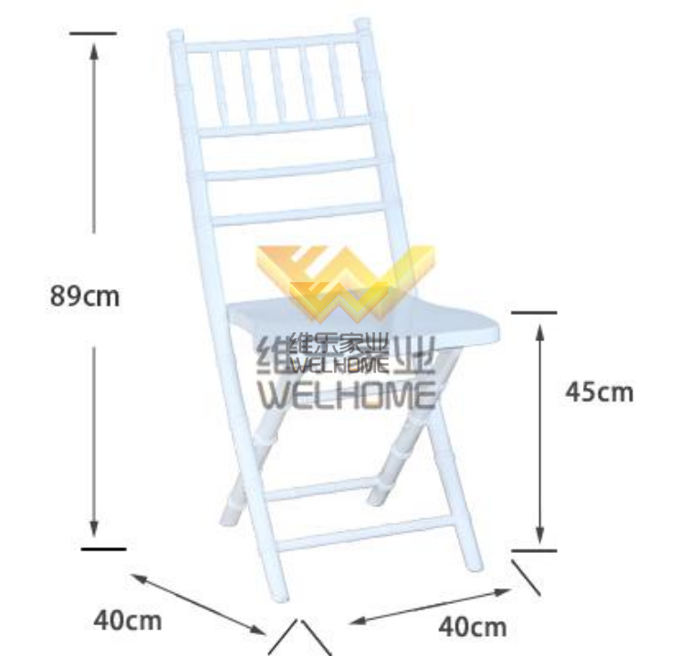 High quality light blue wooden folding chiavari chair for wedding/event